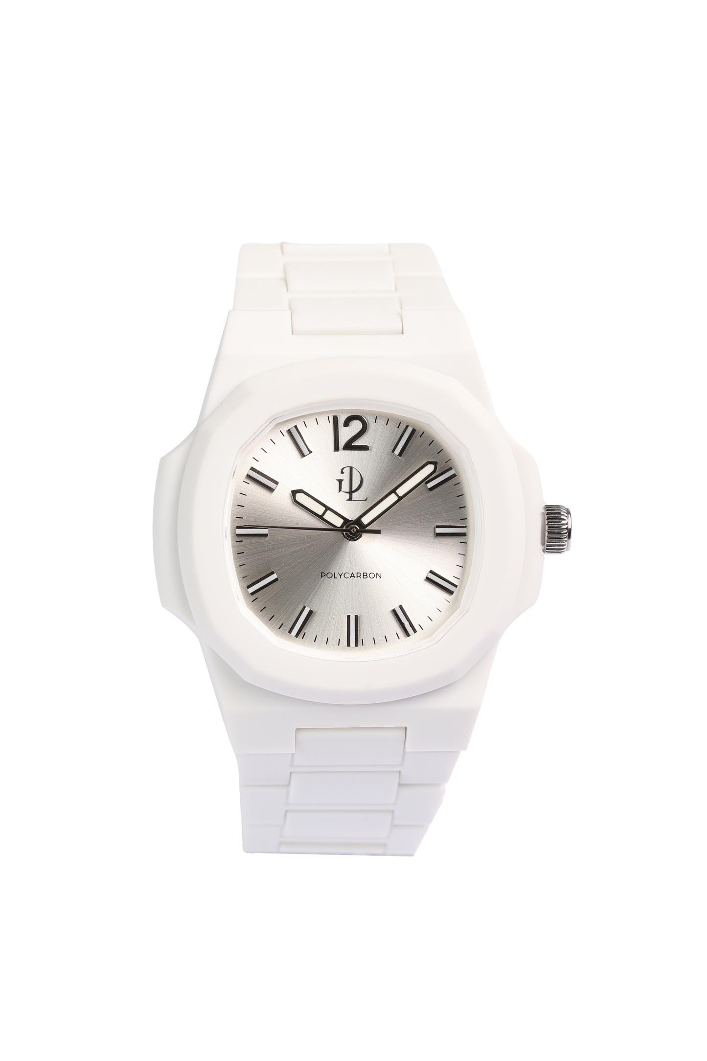 GDL Watch White Polycarbon  Argento Dial