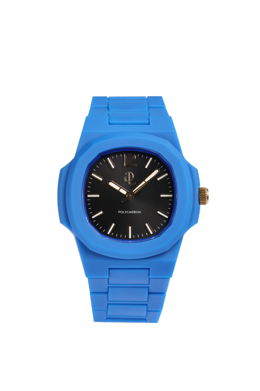 Orologio Blu Polycarbon Nero Dial