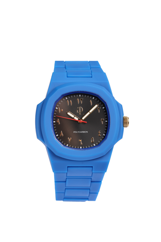 Orologio Blu Polycarbon   Nero Dial Arabic
