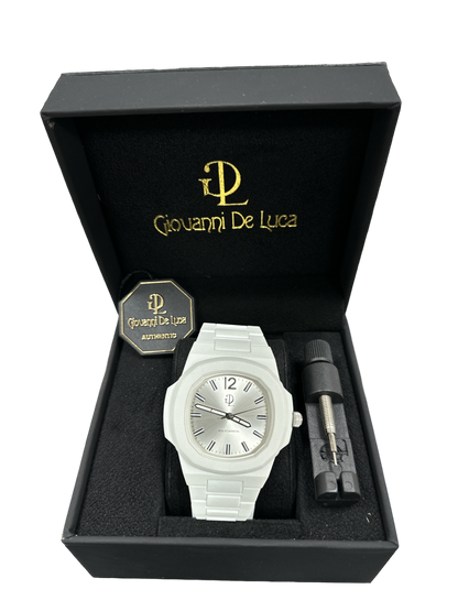 GDL Watch White Polycarbon  Argento Dial